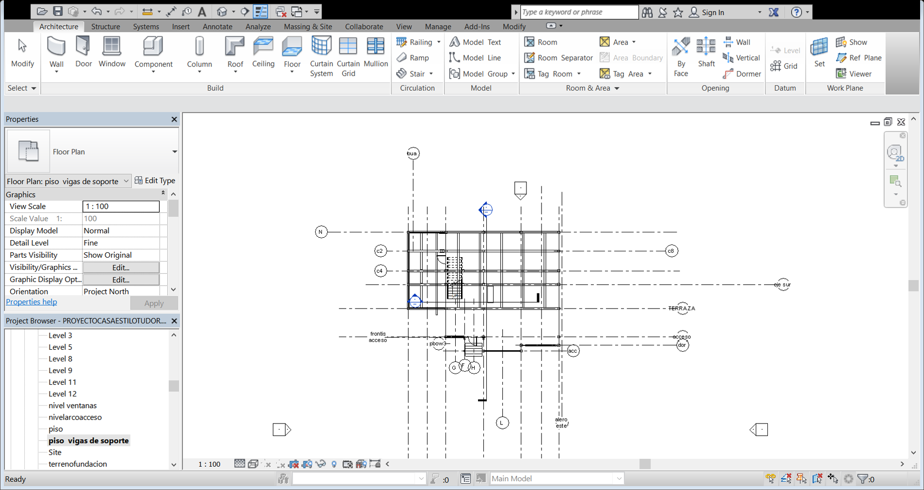 vista Planta | Curso Revit Structure (Online)