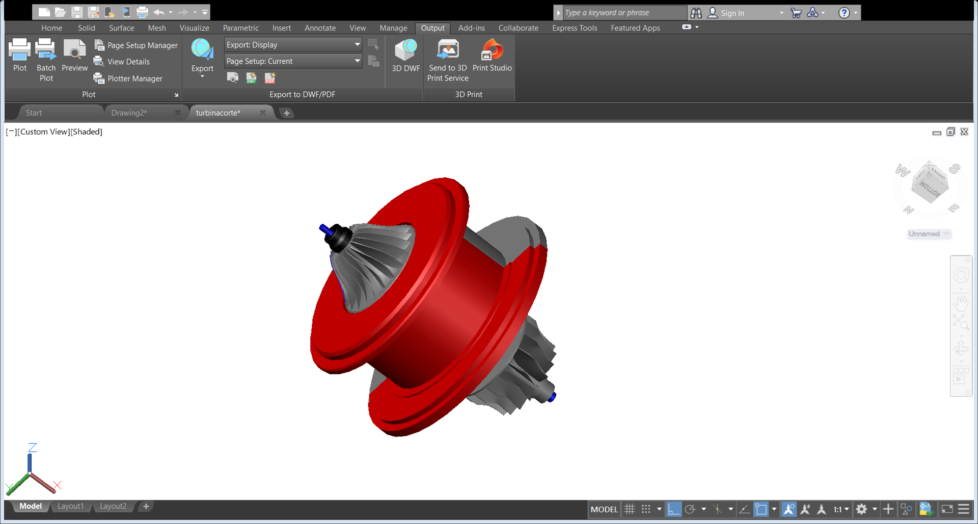 turbina | Curso Autocad Mecanico